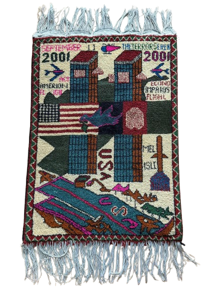 9/11 Afghan War Rug | Multicolour
